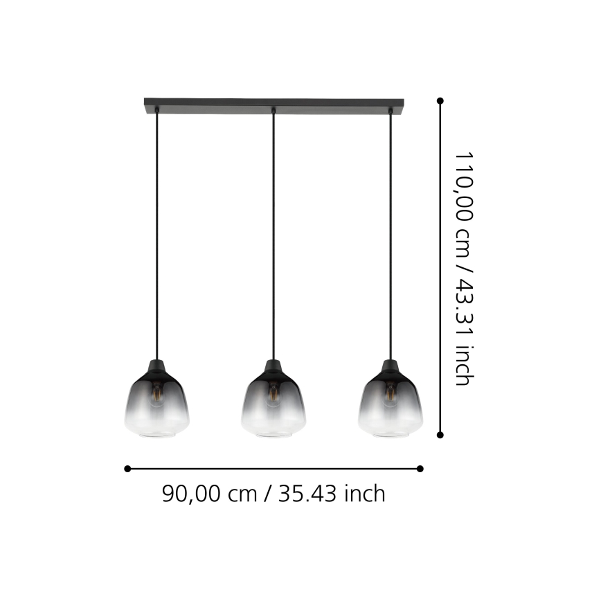 Eglo - Підвісна люстра 3xE27/40W/230V