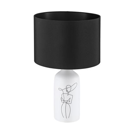 Eglo - Настольная лампа 1xE27/40W/230V черная/белая