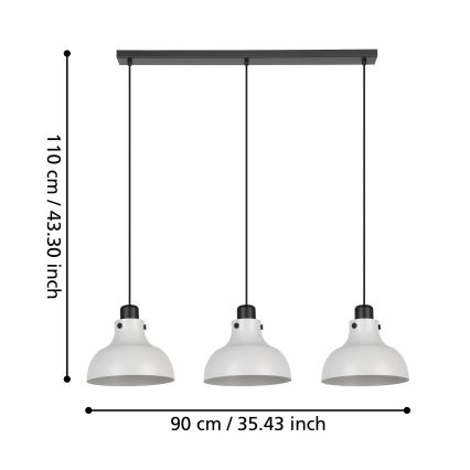 Eglo - Подвесная люстра 3xE27/40W/230V