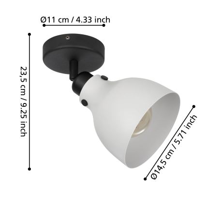 Eglo 43827 - Точковий світильник MATLOCK 1xE27/40W/230V