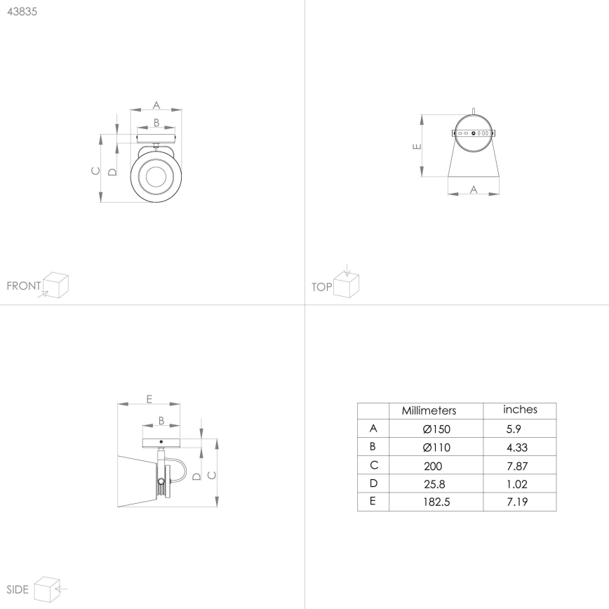 Eglo - Настенный точечный светильник 1xE27/28W/230V
