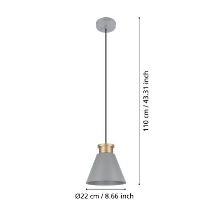 Eglo - Люстра на тросі 1xE27/40W/230V
