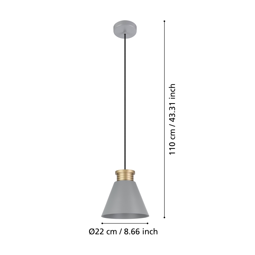 Eglo - Люстра на тросі 1xE27/40W/230V