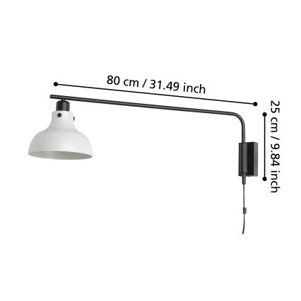 Eglo - Настенный светильник 1xE27/40W/230V