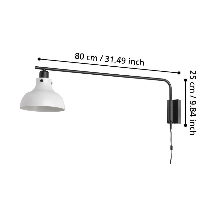 Eglo - Настенный светильник 1xE27/40W/230V