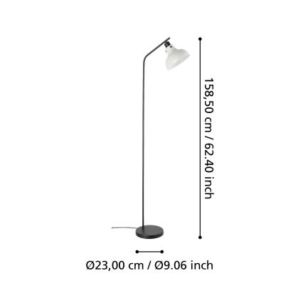 Eglo 43844 - Торшер MATLOCK 1xE27/40W/230V