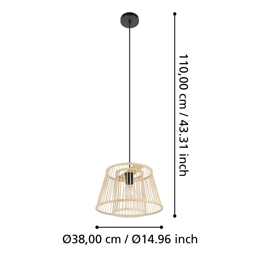Eglo 43852 - Подвесная люстра HYKEHAM 1xE27/40W/230V