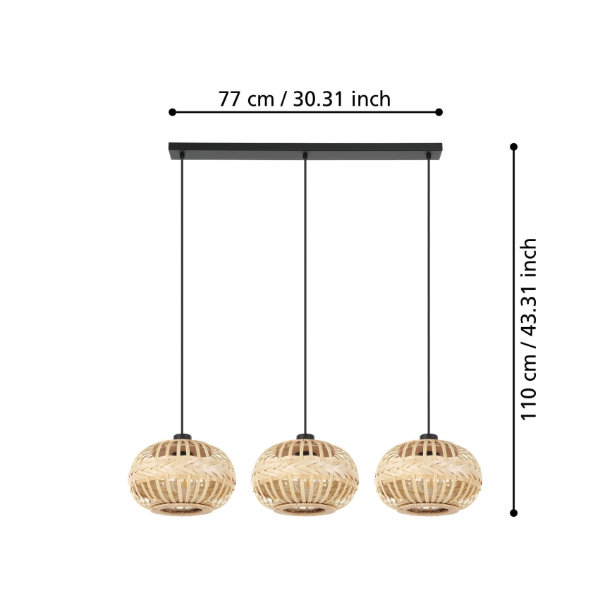 Eglo - Подвесная люстра 3xE27/40W/230V