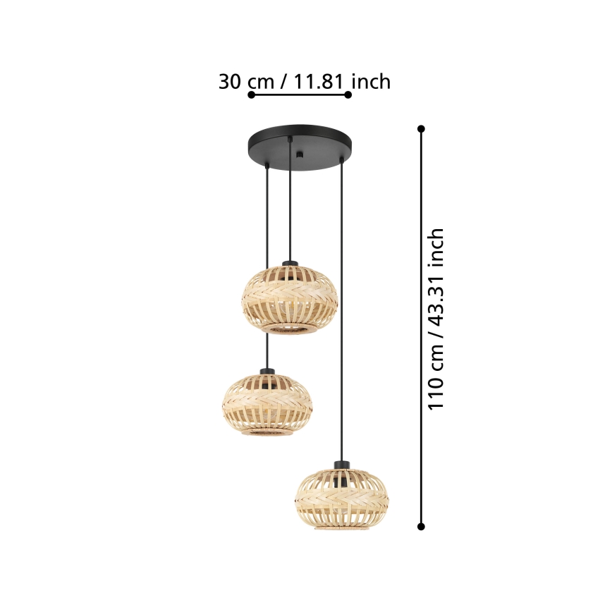 Eglo - Подвесная люстра 3xE27/40W/230V диаметр 48 см