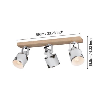 Eglo - Точковий світильник 3xE27/40W/230V