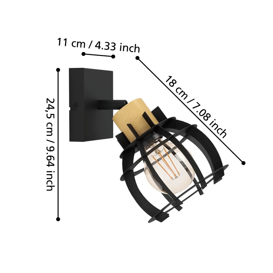 Eglo - Настенный точечный светильник 1xE27/40W/230V