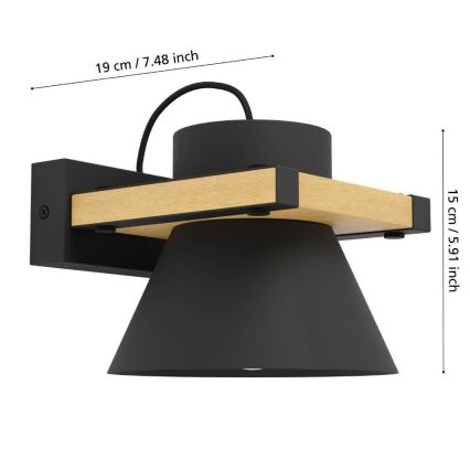 Eglo - Настенный светильник 1xE27/15W/230V
