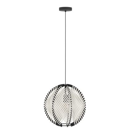Eglo - Підвісна люстра 1xE27/40W/230V діаметр 40 см білий/чорний