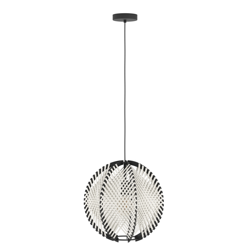 Eglo - Підвісна люстра 1xE27/40W/230V діаметр 40 см білий/чорний