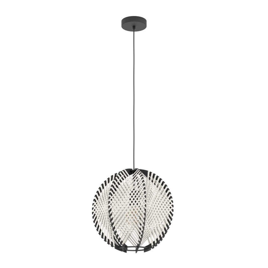 Eglo - Подвесная люстра 1xE27/40W/230V диаметр 40 см белый/черный
