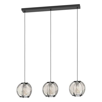 Eglo - Подвесная люстра 3xE27/40W/230V белый/черный