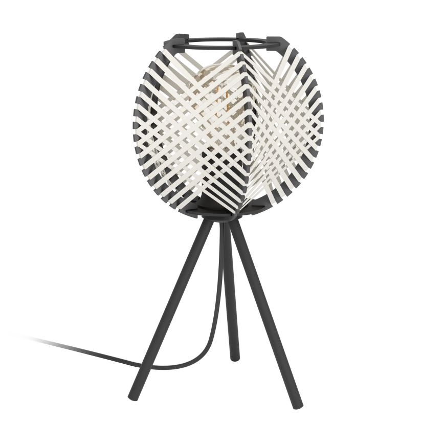 Eglo - Настольная лампа 1xE27/40W/230V белый/черный