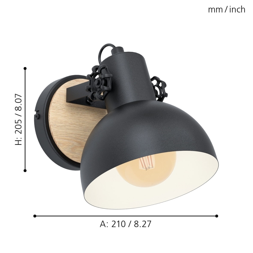 Eglo - Настінний світильник 1xE27/28W/230V - FSC сертифіковано