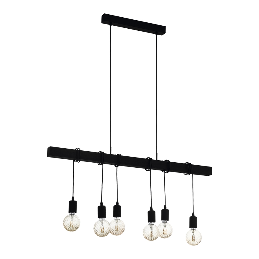 Eglo - Подвесная люстра TOWNSHEND 6xE27/60W/230V - сертифицировано FSC
