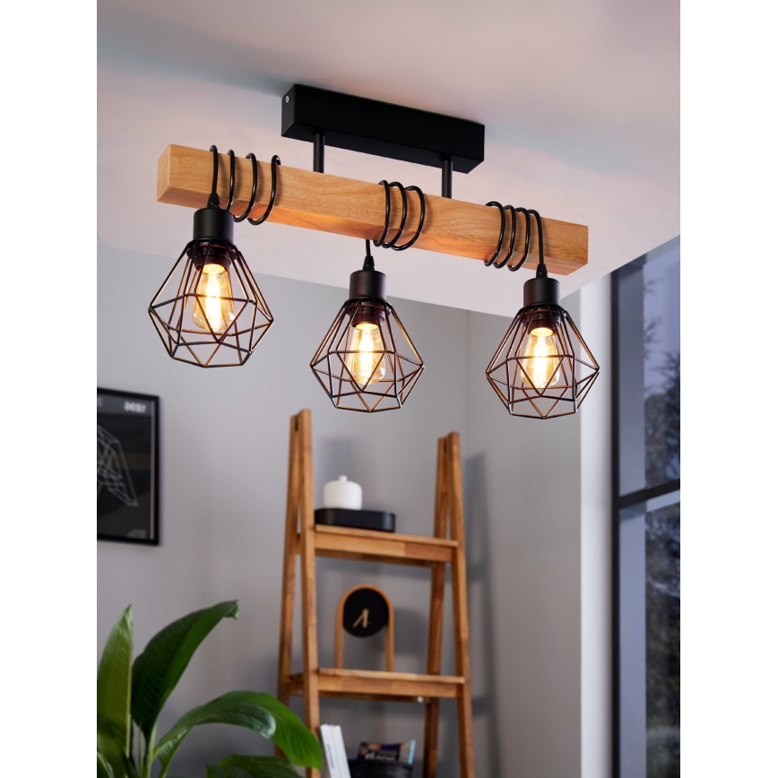 Eglo - Пристельова люстра TOWNSHEND 3xE27/60W/230V - FSC сертифіковано