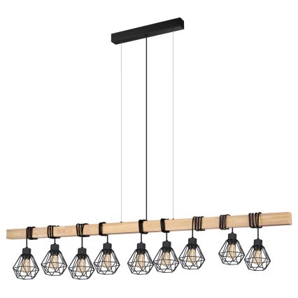 Eglo - Підвісна люстра TOWNSHEND 9xE27/60W/230V - FSC сертифіковано
