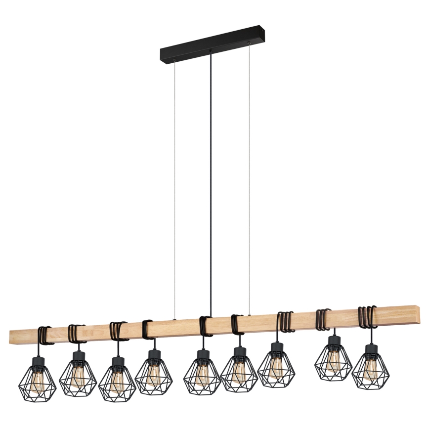 Eglo - Підвісна люстра TOWNSHEND 9xE27/60W/230V - FSC сертифіковано