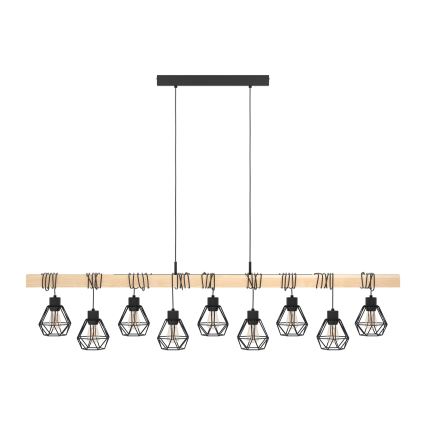 Eglo - Подвесная люстра TOWNSHEND 9xE27/60W/230V - сертифицировано FSC