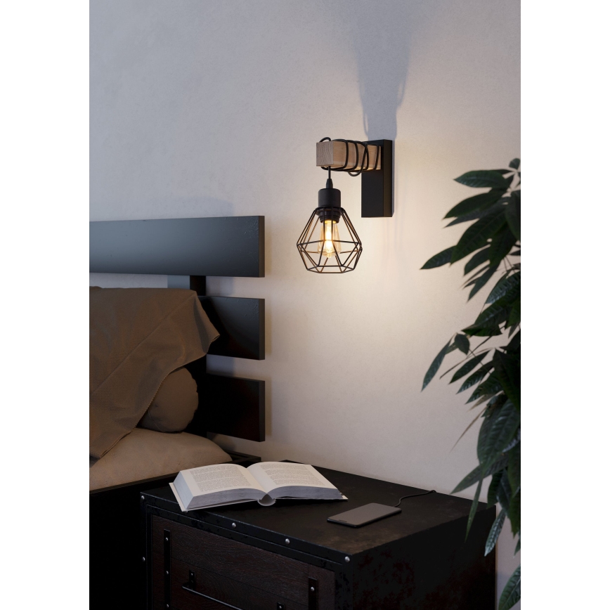 Eglo - Настінний світильник TOWNSHEND 1xE27/60W/230V - FSC сертифіковано