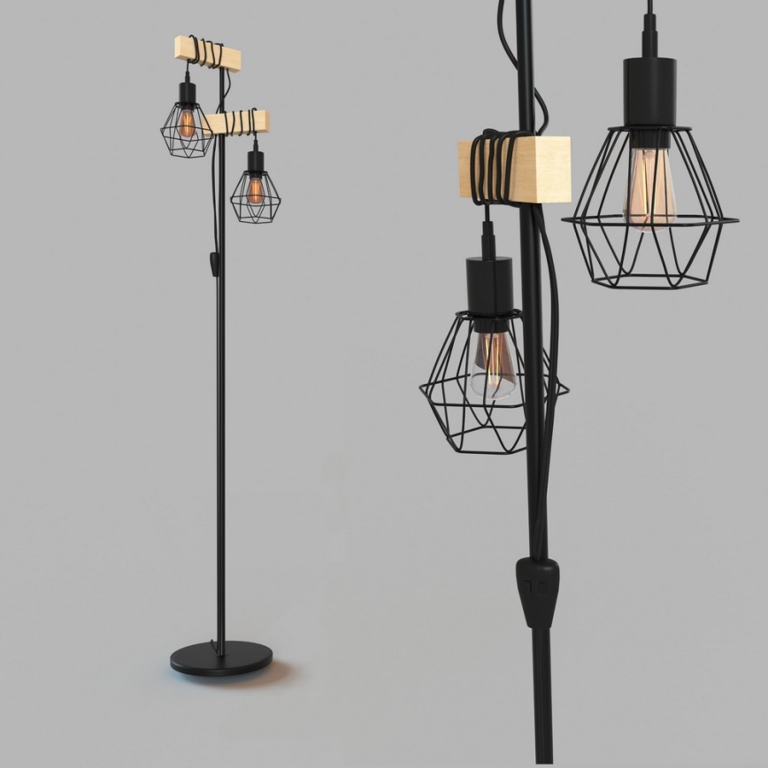 Eglo - Підлогова лампа TOWNSHEND 2xE27/60W/230V