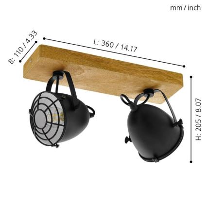 Eglo - Точковий світильник 2xE14/40W/230V