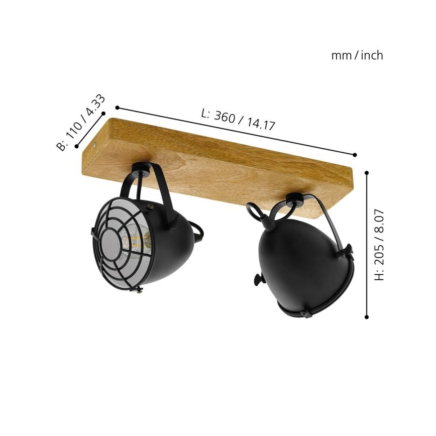 Eglo - Точковий світильник 2xE14/40W/230V