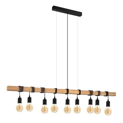 Eglo - Подвесная люстра TOWNSHEND 9xE27/60W/230V - сертифицировано FSC