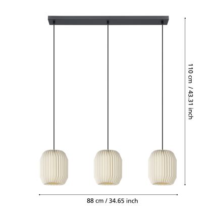 Eglo - Подвесная люстра 3xE27/40W/230V
