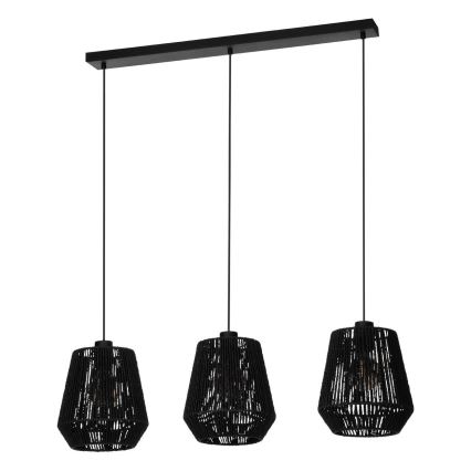 Eglo - Подвесная люстра 3xE27/60W/230V черный