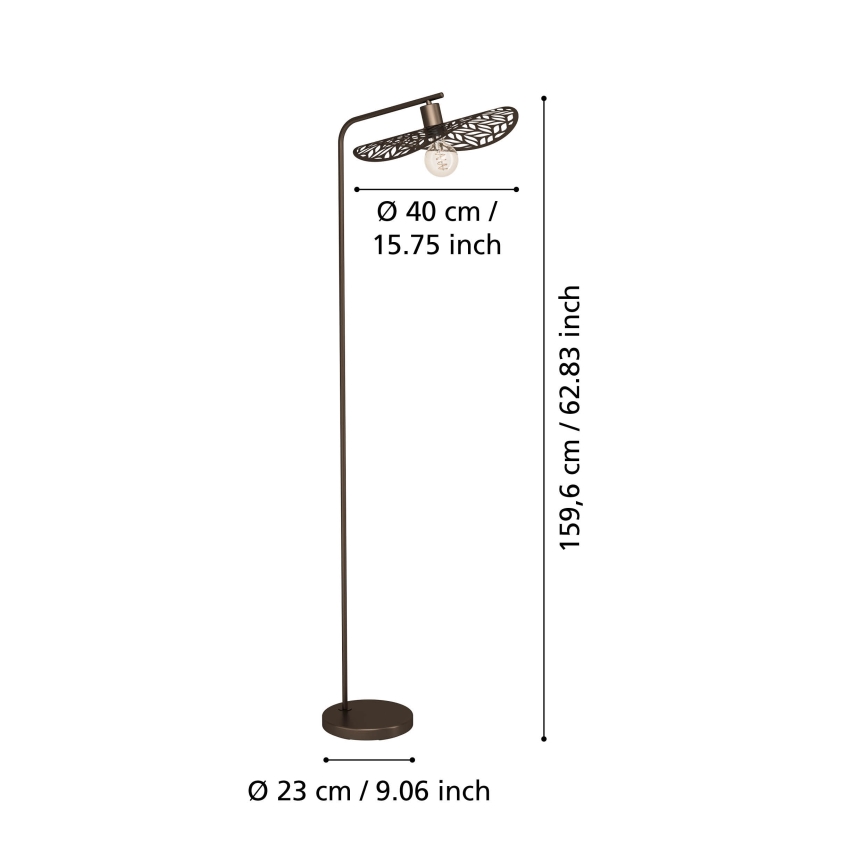 Eglo - Торшер 1xE27/60W/230V бронзовый