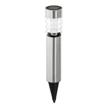 Eglo 48581 - Солнечная лампа с датчиком LED/0,06W/1,2V 100 mAh IP44 матовый хром