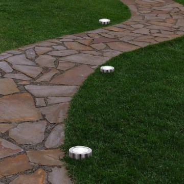 Eglo 48777 - LED солнечный светильник с датчиком LED/0,07W/1,2V 200 mAh матовый хром