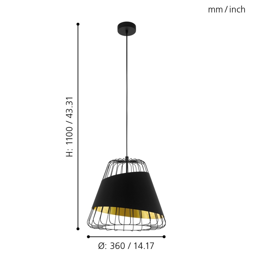 Eglo - Подвесная люстра 1xE27/60W/230V