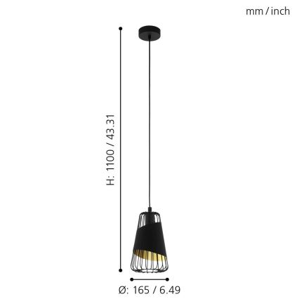 Eglo - Подвесная люстра 1xE27/60W/230V