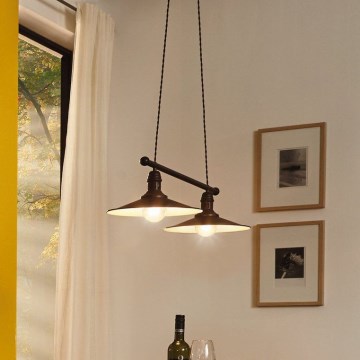 Eglo 49457 - Люстра на тросі STOCKBURY 2xE27/60W/230V