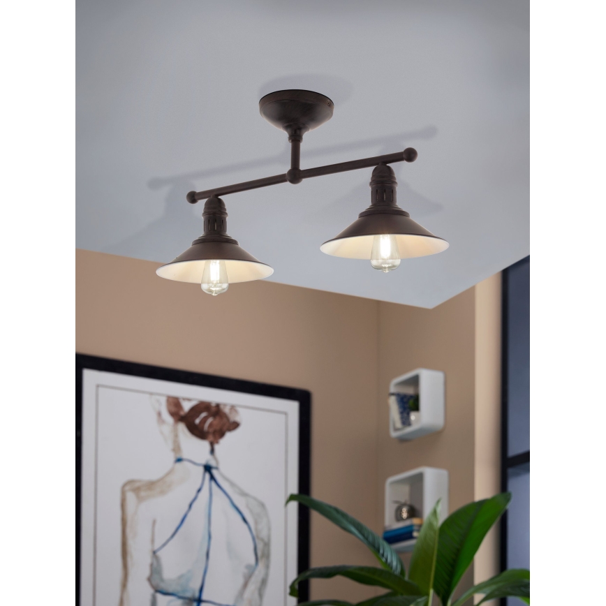 Eglo 49824 - Люстра на штанге STOCKBURY, 2xE27/60W