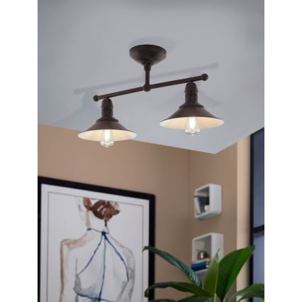 Eglo 49824 - Люстра на штанзі STOCKBURY 2xE27/60W