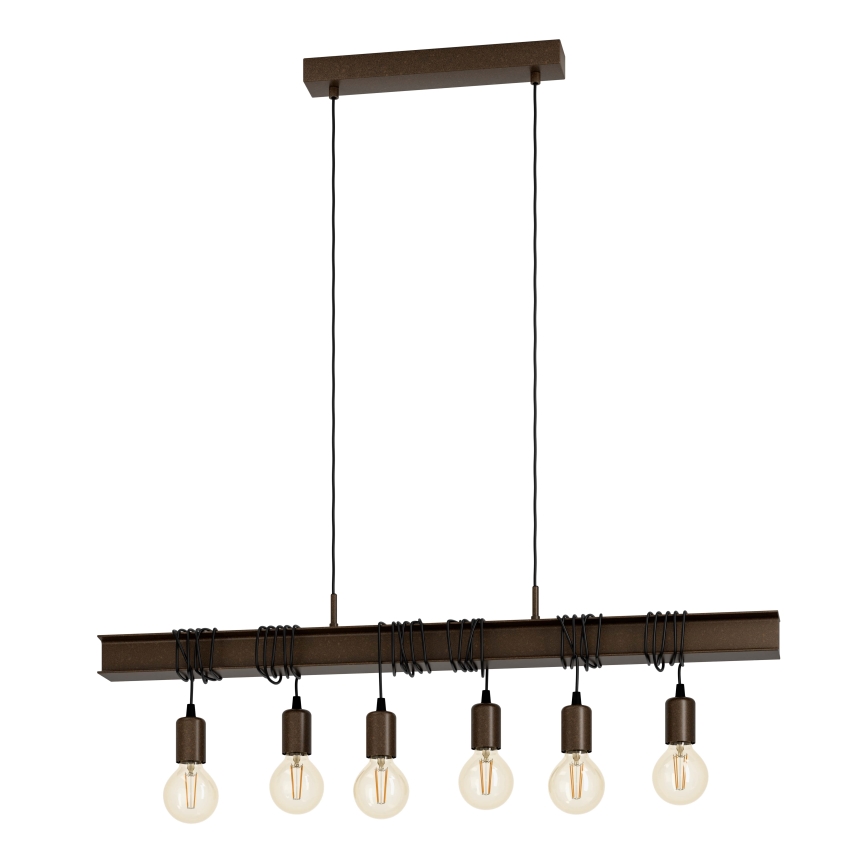 Eglo - Подвесная люстра TOWNSHEND 6xE27/60W/230V