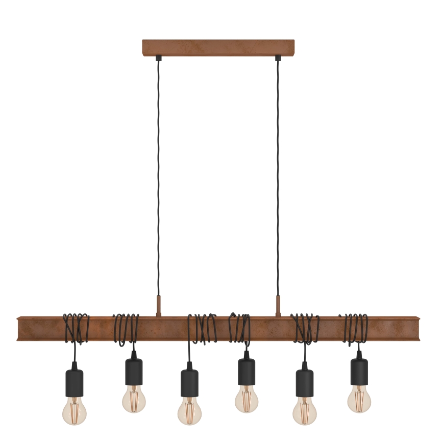Eglo - Подвесная люстра TOWNSHEND 6xE27/60W/230V