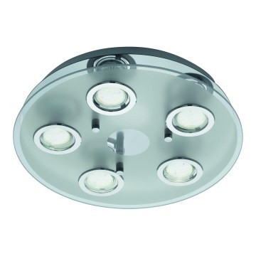 Eglo 54563 - LED стельовий світильник 5xGU10/3Вт/230В полірований хром