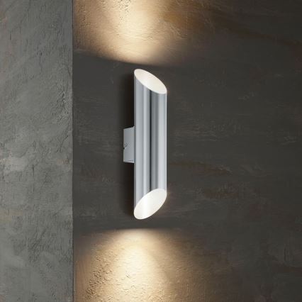 Eglo 54604 - Вуличний світлодіодний настінний світильник AGOLADA 2xLED/3,7W/230V IP44