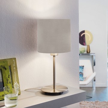 Eglo 54745 - Настільна лампа ANADIA 1xE14/40W/230V taupe/матовий хром