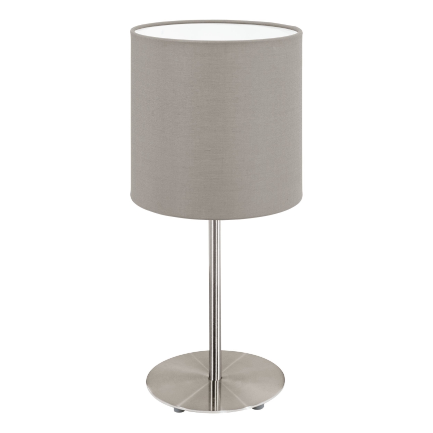 Eglo 54745 - Настільна лампа ANADIA 1xE14/40W/230V taupe/матовий хром
