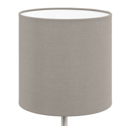 Eglo 54745 - Настільна лампа ANADIA 1xE14/40W/230V taupe/матовий хром