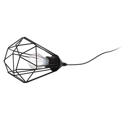 Eglo 54889 - LED Настільна лампа в розетку 1xE27/4W/230V 3000K чорний
